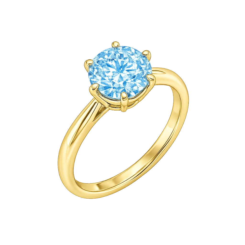 Blue Diamond Ring