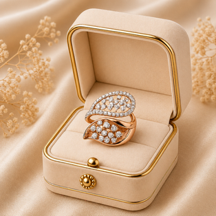 A1 LOOK LEAF COLLECTION RING Platinum