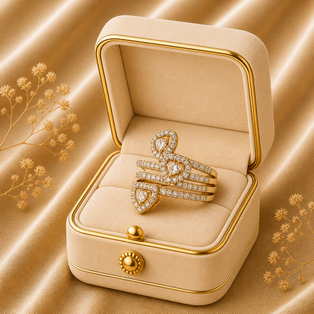 THREE HEART RING