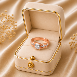 SOLITAIRE RING 1 PRINCESS CUT Platinum