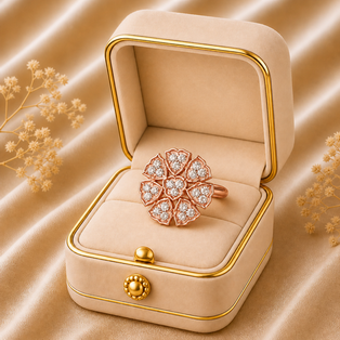 ROSE COLLECTION SMALL & SWEET RING Platinum