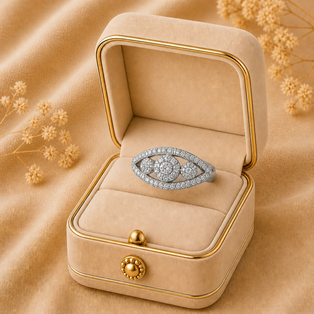 DESIGNER RING EYE Silver
